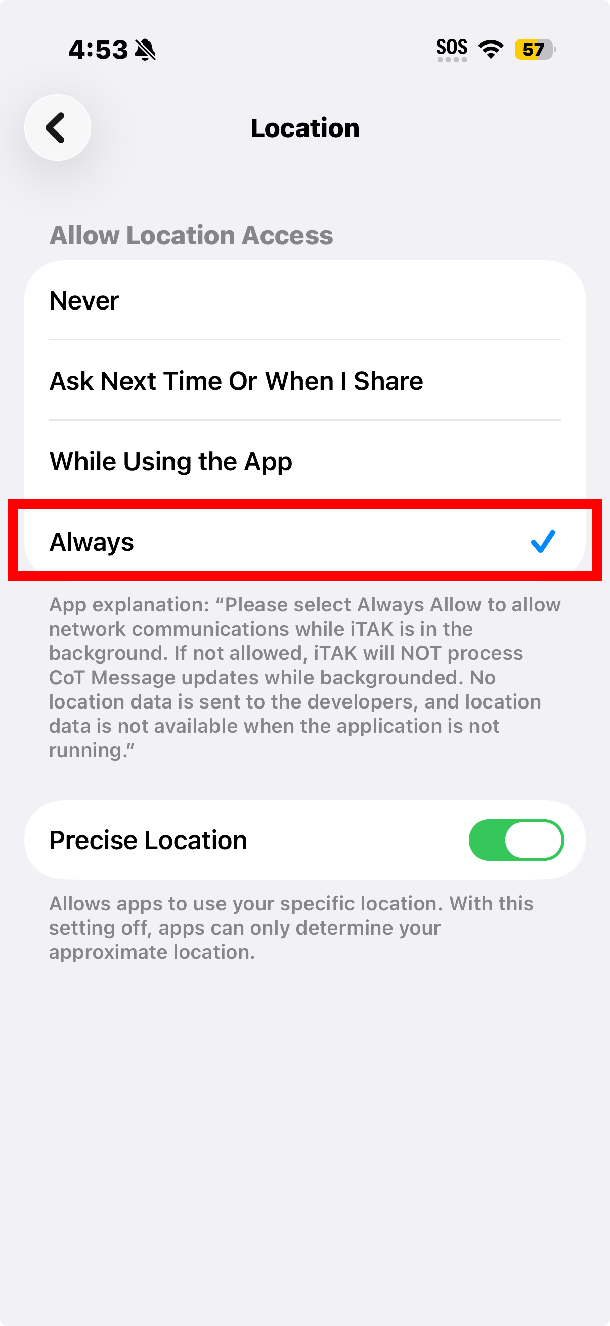Select Always